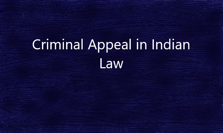 Criminal Appeal in Indian Law